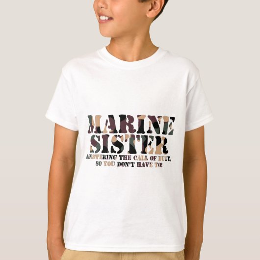 T-shirt Appel de réponse de soeur marine (Devant)