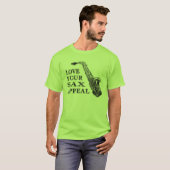 T-shirt appel de saxo (Devant entier)