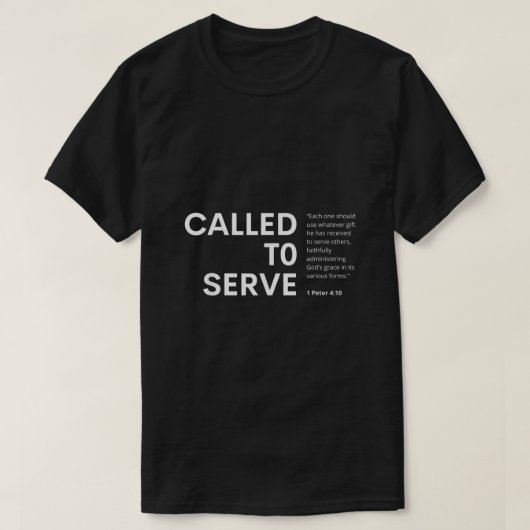 T-shirt Appelé À Servir Les Missions Chrétiennes De L'Évan (Design devant)