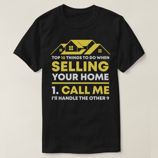 T-shirt Appelez-moi Agent Immobilier Cadeau Funny Realtor  (Design devant)