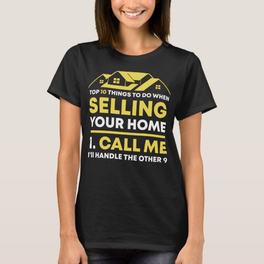 T-shirt Appelez-moi Agent Immobilier Cadeau Funny Realtor  (Devant)