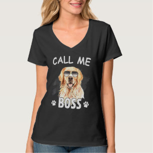 T-shirt Appelez-moi Boss Golden Retriever Chien race