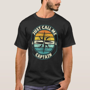 T-shirt Appelez-Moi Capitaine Voiliers Bateaux