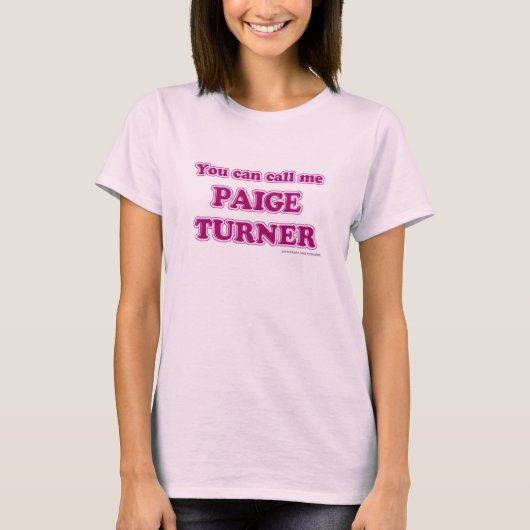 T-shirt Appelez-moi Paige Turner Funny Auteur Slogan (Devant)