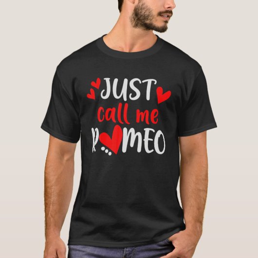 T-shirt Appelez-Moi Romeo, Bonne Saint Valentin 2022 (Devant)
