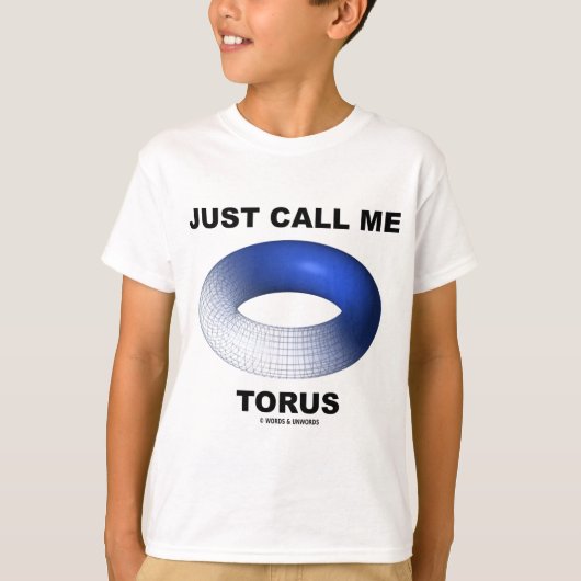 T-shirt Appelez-moi simplement Torus (Topologie Torus Bleu (Devant)