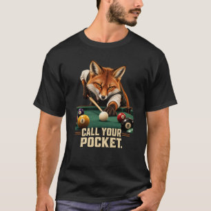 T-shirt Appelez Votre Pocket Renard Joueur De Billard