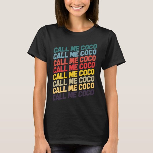 T-shirt Appelle-moi Coco Grand-mère (Devant)