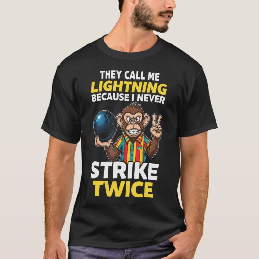 T-shirt Appelle-moi Foudre ne frappe jamais deux fois Bowl (Devant)