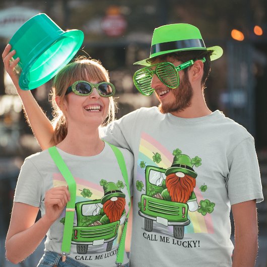 T-shirt Appelle-moi Lucky Irish Gnome Unisex