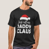 T-shirt Appelle-moi papa Claus Noël Dire Famille M (Devant)