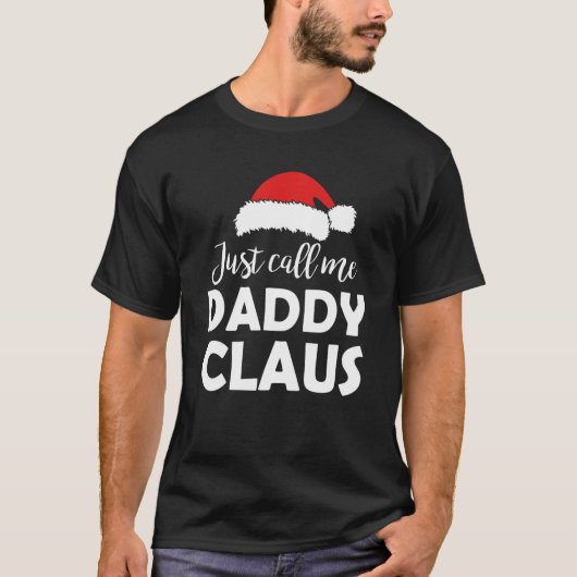 T-shirt Appelle-moi papa Claus Noël Dire Famille M (Devant)