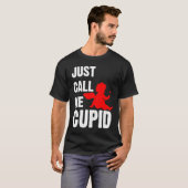 T-shirt Appelle-moi simplement mignonne Valentine's Day Co (Devant entier)