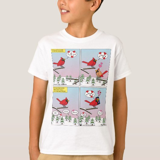 T-shirt Appels Comiques de l'Accouplement des Oiseaux Mode (Devant)