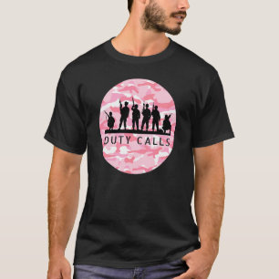 T-shirt Appels de service Cool Camouflage Soldat Figurines