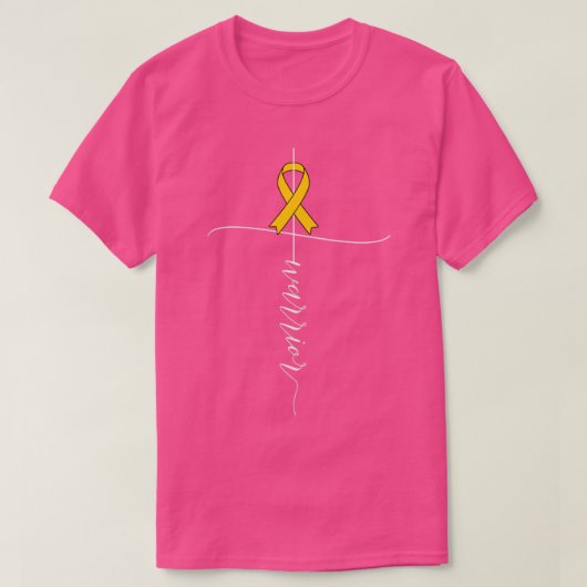 T-shirt Appendice Cancer Awareness Warrier Amber Ribbon Gi (Design devant)