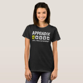 T-shirt Appendicitis Non Recommandé Drôle Appendectomie Ap (Devant entier)