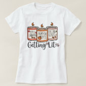 T-shirt Apple-Citrouille-Feuilles-Obtention De Lit (Design devant)