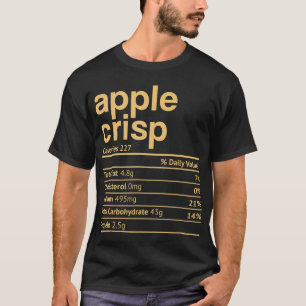 T-shirt Apple Crisp Nutrition Fact Drôle Thanksgiving Chri