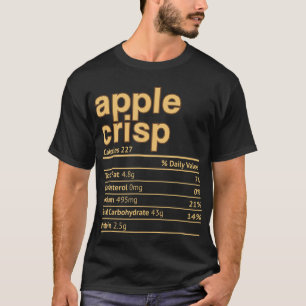 T-shirt Apple Crisp Nutrition Fact Drôle Thanksgiving Chri