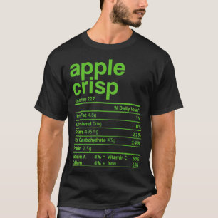 T-shirt Apple Crisp Nutrition Facts Funny Thanksgiving Chr