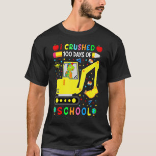 T-shirt Apple I Crushed 100 Jour de l'école Dinosaur Camio