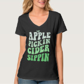T-shirt Apple Pickin Cider Sippin Green Apple Picking Harv (Devant)