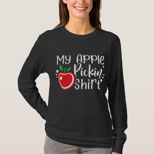 T-shirt Apple Picking Design Pompier Picker Automne Fruit (Devant)