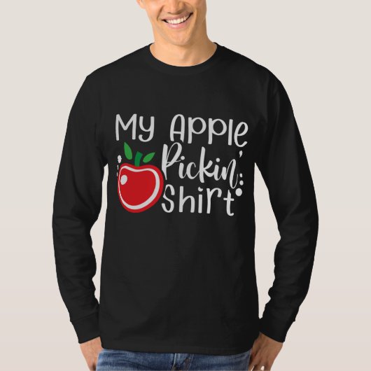 T-shirt Apple Picking Design Pompier Picker Automne Fruit (Devant)