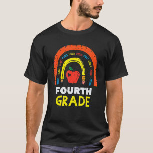 T-shirt Apple Rainbow 4e année 4e première journée école T