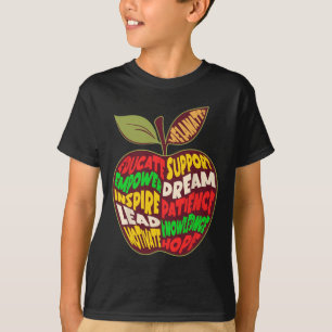 T-shirt Apple Word Cloud Afrique Amérique Noire Histoire T