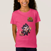 T-Shirt Application Candy Quest Fillettes Rose 'Fang' (Devant)