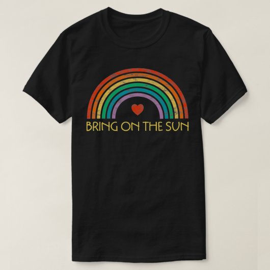 T-shirt Apportez Au Soleil Brillant Été Retro Ra (Design devant)