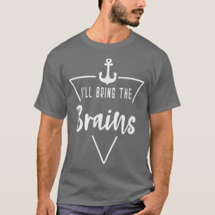 T-shirt Apportez La Bride Brains Bridesmaid Boat Beach C