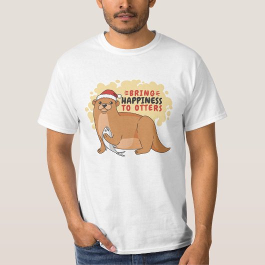 T-shirt Apportez le bonheur à Otters Funny Christmas Otter (Devant)