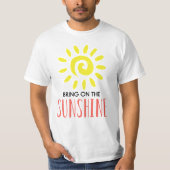 T-shirt Apportez le soleil hommes blanc (Devant)