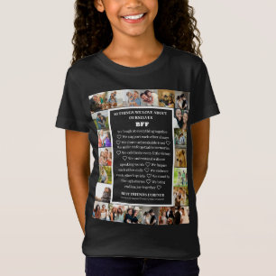 T-Shirt Appréciation de l'amitié Collage photo BFF 22