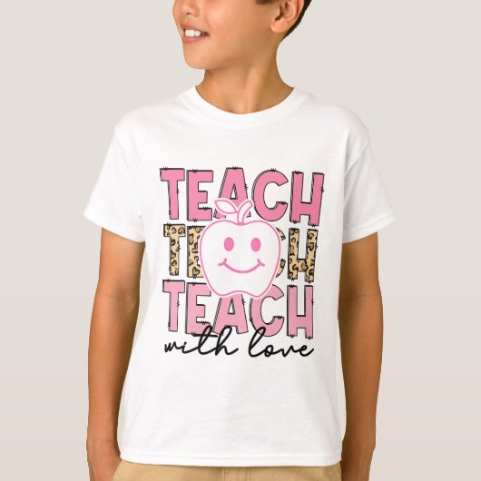 T-shirt Appréciation de l'enseignant léopard Enseigner ave (Devant)