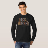 T-shirt Appréciation de léopard d'Assistante sociale pour (Devant entier)