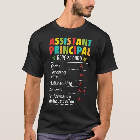T-shirt Appréciation du principal adjoint amusant Retour à (Devant)