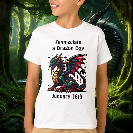 T-shirt Appréciez une chemise de vacances dragon Day Funny