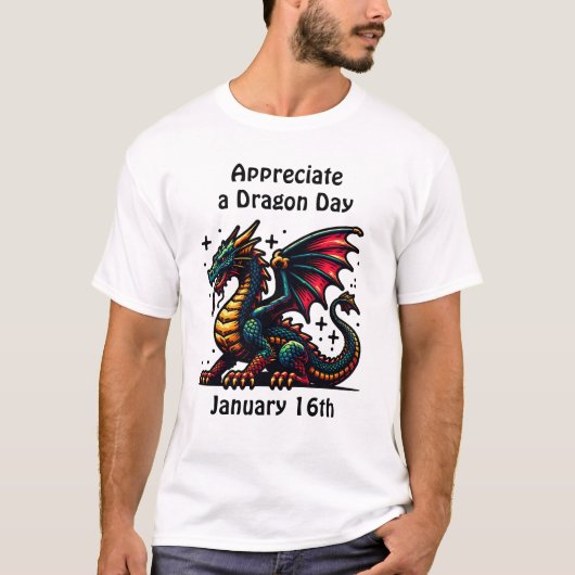 T-shirt Appréciez une chemise de vacances dragon Day Funny (Devant)