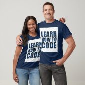 T-shirt Apprendre à coder (bleu) (Unisexe)