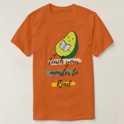 T-shirt apprendre à lire à votre monstre (Design devant)