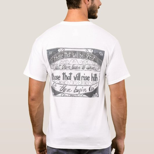 T-shirt Apprendre à Servir (Dos)
