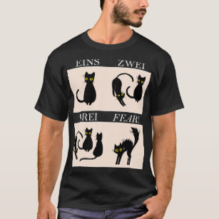 T-shirt Apprendre allemand peur Eins Zwei Drei Cat Cat CRA