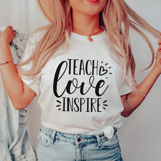 T-shirt Apprendre, Amour, Inspirer | Enseignant