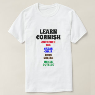 T-shirt Apprendre Cornouailles - Abeille, Chaise, Fromage,