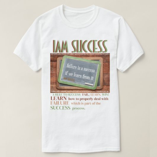 T-SHIRT APPRENDRE DE L'ÉCHEC (Design devant)
