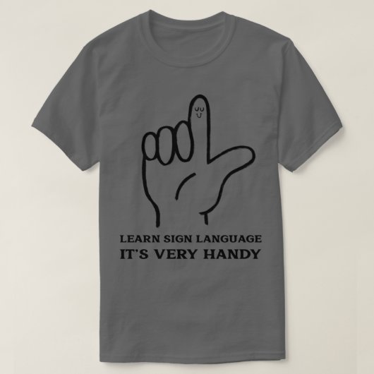 T-shirt Apprendre la langue des signes (Design devant)